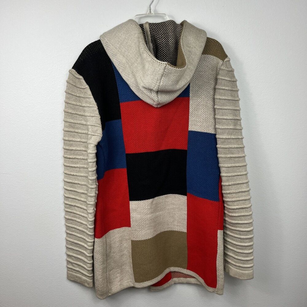One In A Million Sweater Block Zip Cardigan - Men's Size Large Made in Turkey - Picture 3 of 9